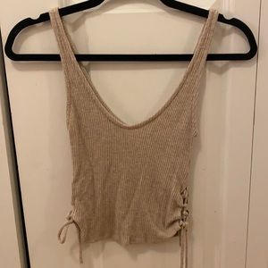 Urban Outfitters Size S beige crop top.